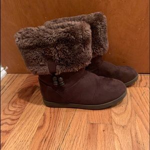 Brown boots girls size 2